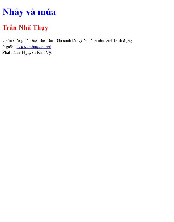 Nhảy và múa