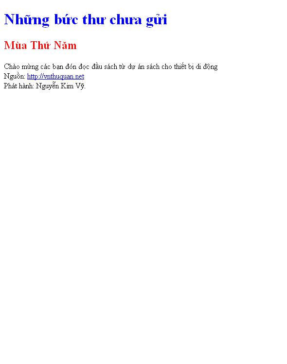 Những bức thư chưa gửi
