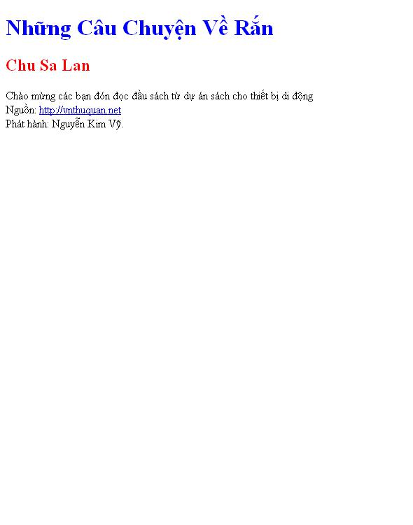 Những Câu Chuyện Về Rắn