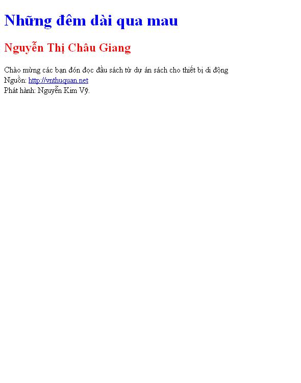Những đêm dài qua mau