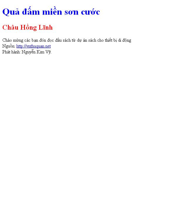 Quả đấm miền sơn cước