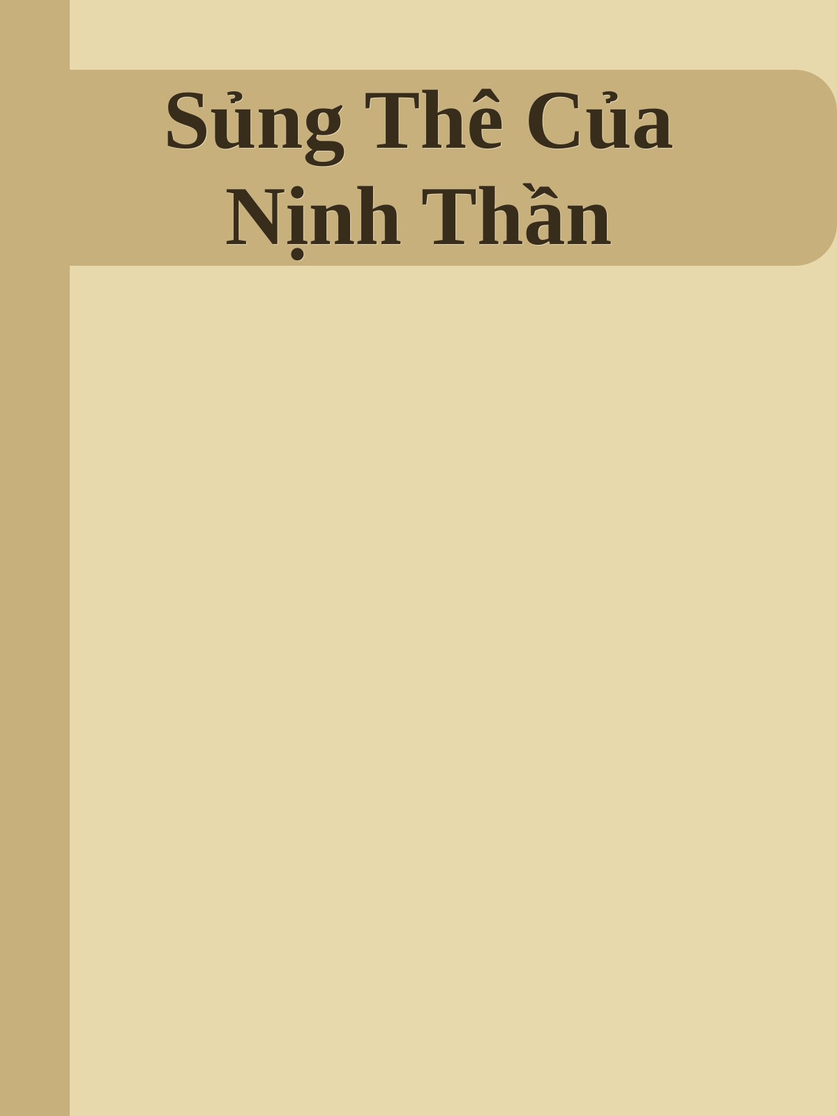 Sủng Thê Của Nịnh Thần