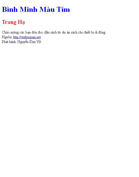 Bình Minh Màu Tím
