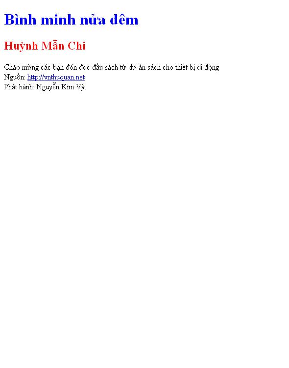 Bình minh nửa đêm