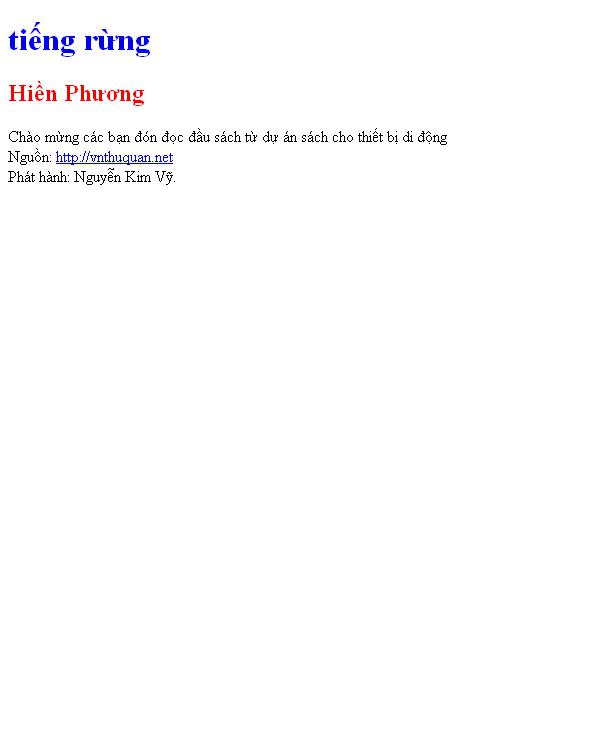 tiếng rừng