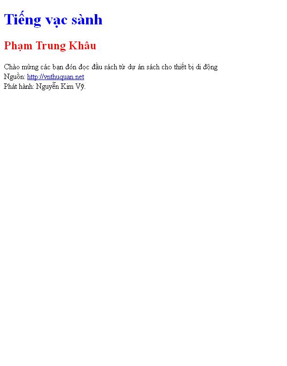 Tiếng vạc sành