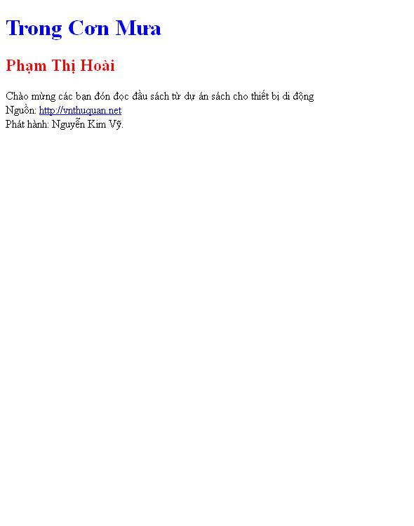 Trong Cơn Mưa