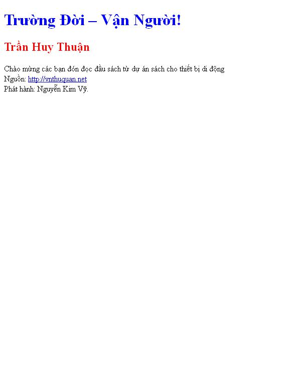 Trường Đời – Vận Người!