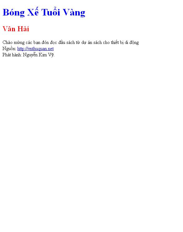 Bóng Xế Tuổi Vàng