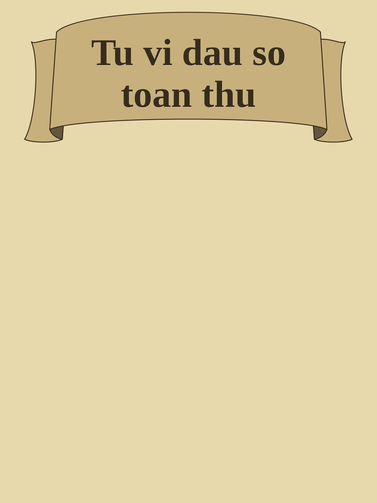 Tu vi dau so toan thu