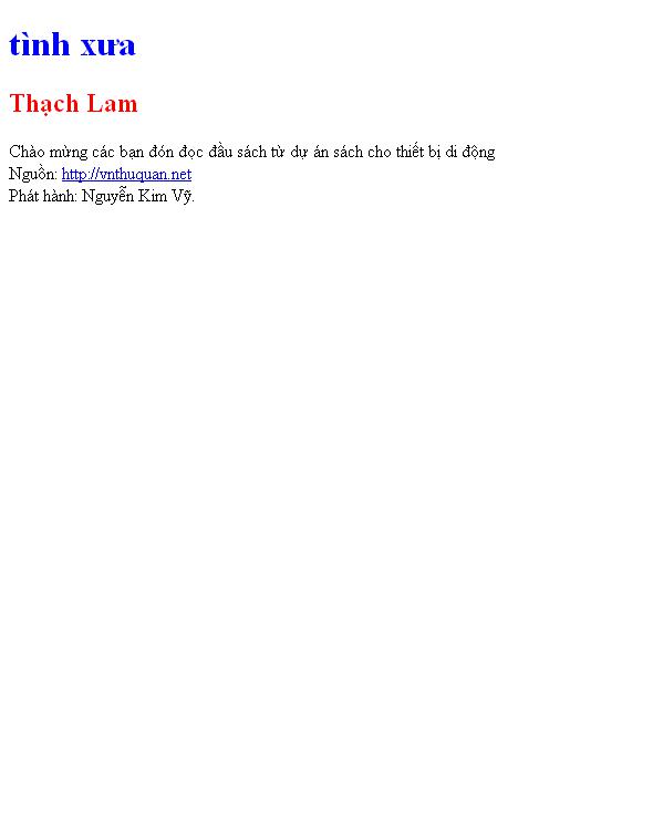 tình xưa