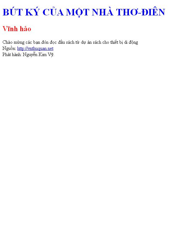 BÚT KÝ CỦA MỘT NHÀ THƠ-ĐIÊN