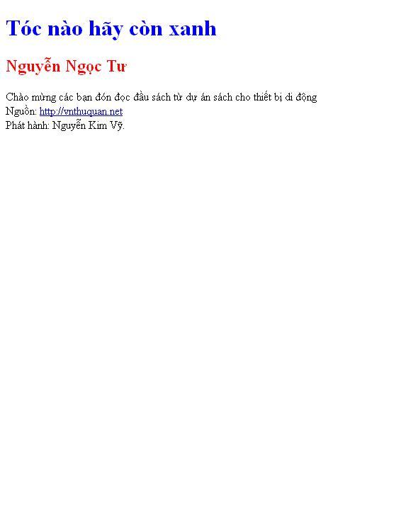 Tóc nào hãy còn xanh
