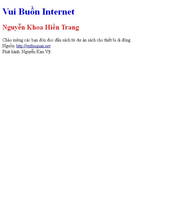 Vui Buồn Internet