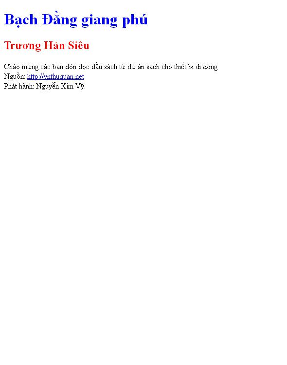 Bạch Đằng giang phú