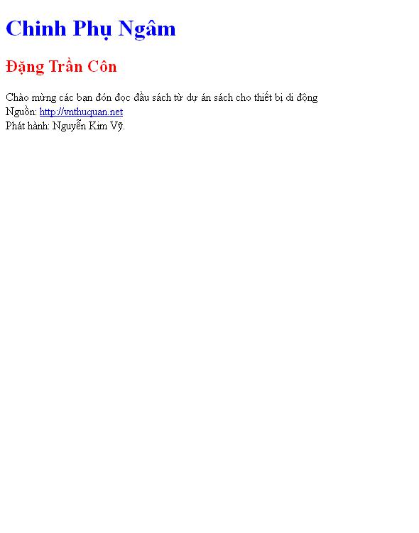 Chinh Phụ Ngâm
