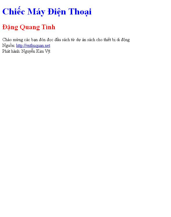Chiếc Máy Điện Thoại